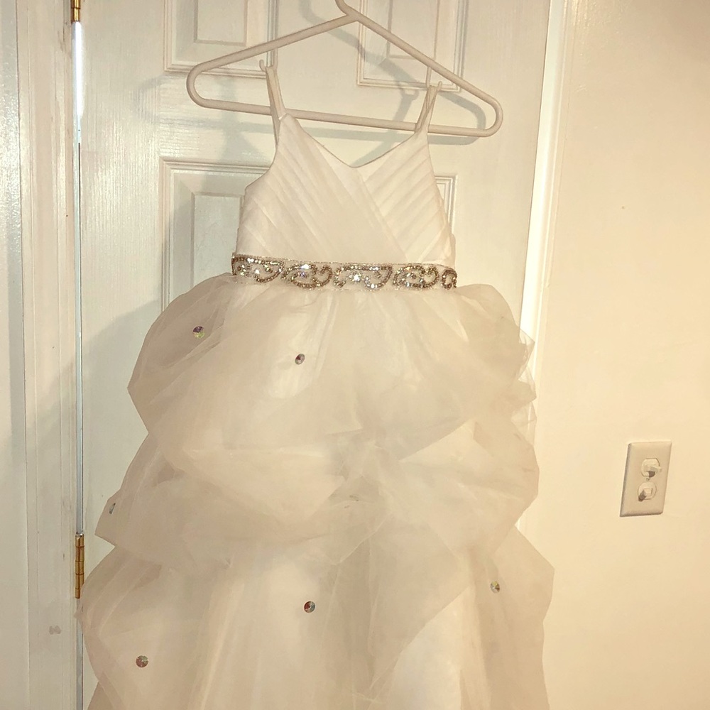 Girls bling baptism/ flower girl dress